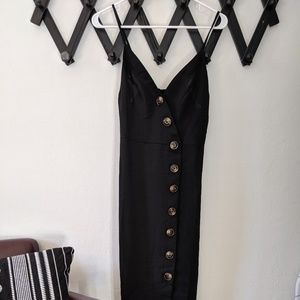 Spaghetti strap button down dress